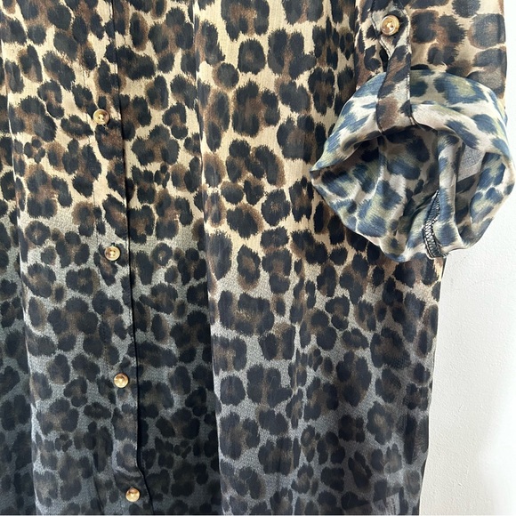 Joe Fresh Animal Print Duster 1X EUC - Picture 6 of 8